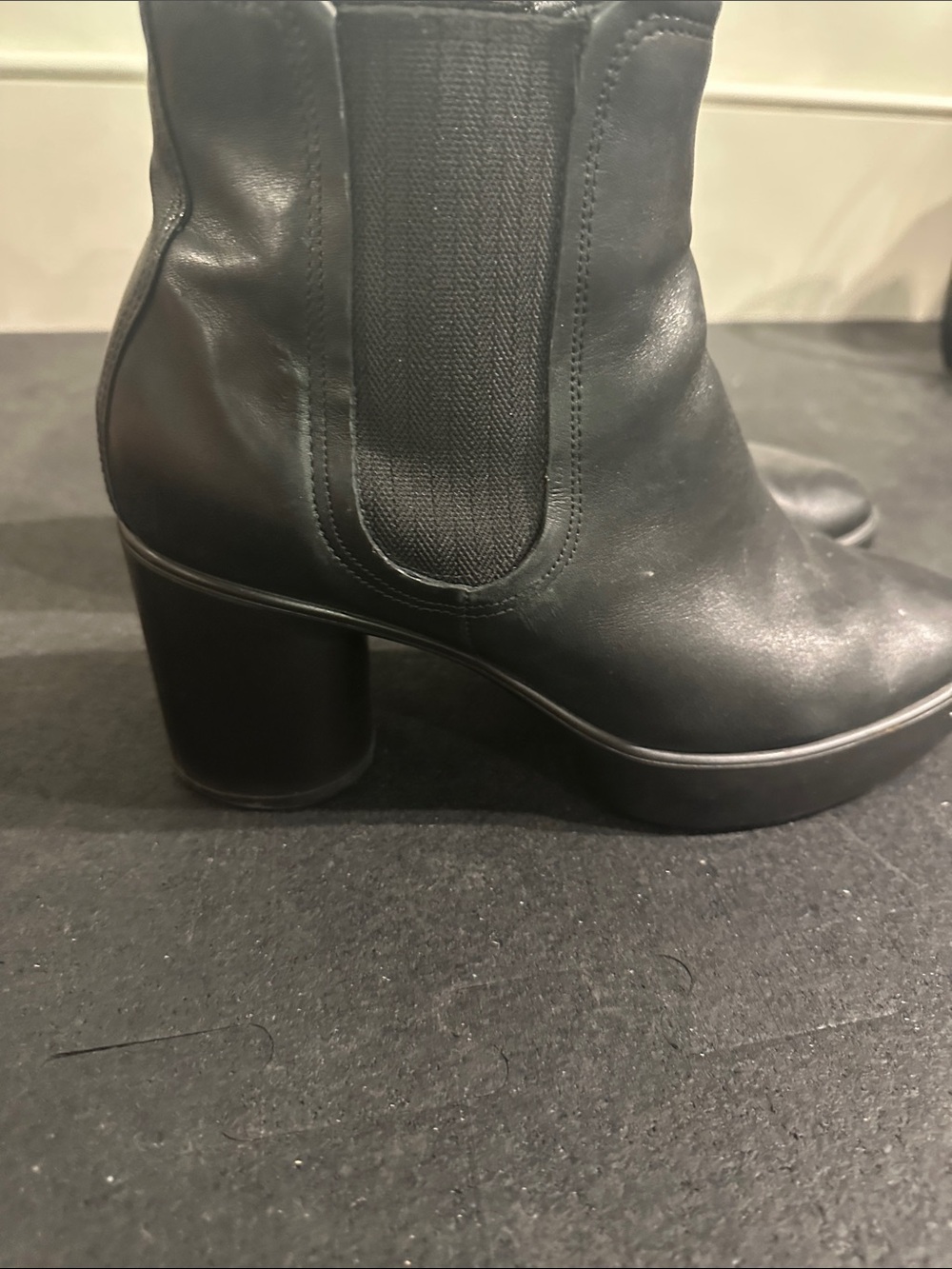 Ecco Black Leather Chelsea Ankle Boots - Women's - Picture 2 of 3